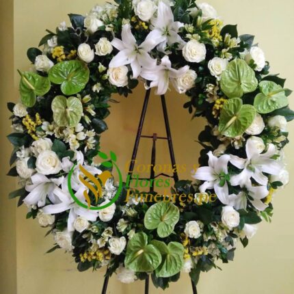 Corona Fúnebre de flores variadas F53